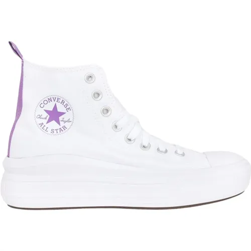 Weiße Hohe Leinenschuhe , Damen, Größe: 36 EU - Converse - Modalova