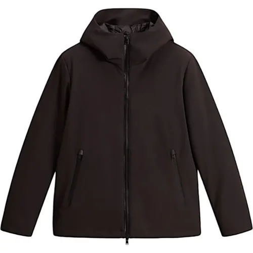 Schwarze Pacific Softshell Jacke , Herren, Größe: L - Woolrich - Modalova