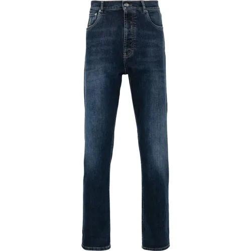 Cotton Jeans with Button Closure Pockets , male, Sizes: 2XL - BRUNELLO CUCINELLI - Modalova