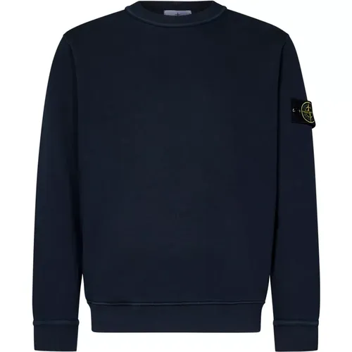 Blaue Herren Sweatshirt Aw24 , Herren, Größe: M - Stone Island - Modalova