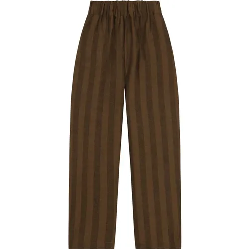 Alex, striped jacquard trousers , female, Sizes: XL, M, S, L - Cortana - Modalova