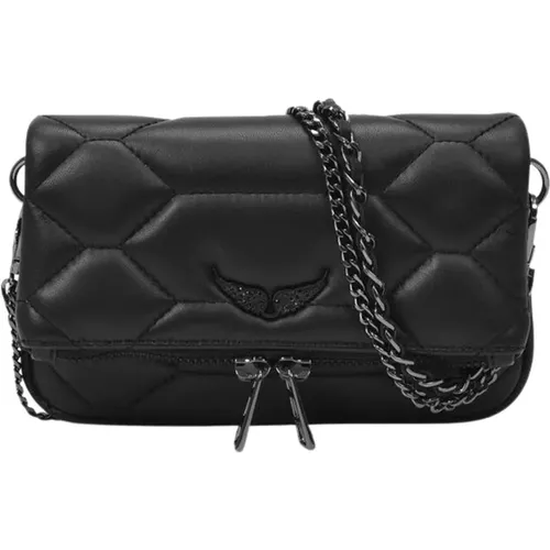 Rock Nano XL Bag in Lamb Leather , female, Sizes: ONE SIZE - Zadig & Voltaire - Modalova