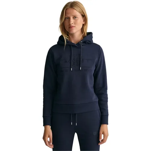 Hooded Sweatshirt with Archive Shield Emblem , female, Sizes: S - Gant - Modalova