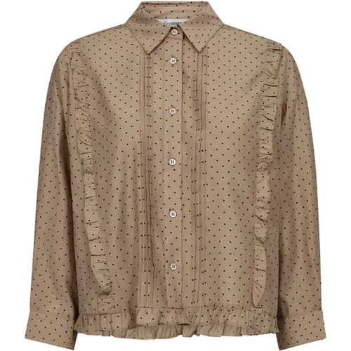 Matildacc Dot Blouse Camel , female, Sizes: L, XL, M, S, XS - Co'Couture - Modalova