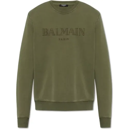 Sweatshirt mit Logo-Print , Herren, Größe: 2XL - Balmain - Modalova