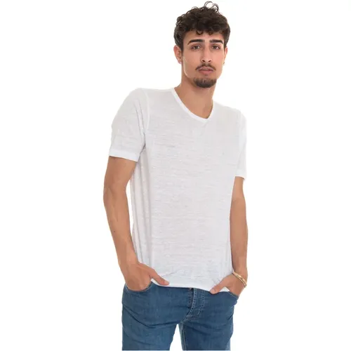 T-Shirt mit kurzen Ärmeln und rundem Hals , Herren, Größe: XL - Gran Sasso - Modalova