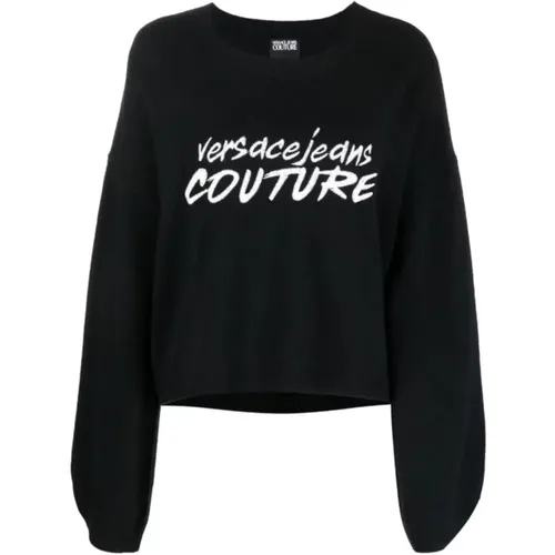 Schwarze Pullover für Männer , Damen, Größe: L - Versace Jeans Couture - Modalova