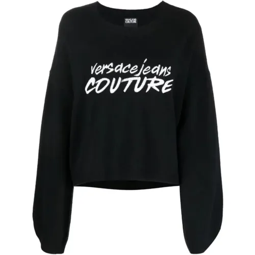 Schwarze Pullover für Männer , Damen, Größe: M - Versace Jeans Couture - Modalova