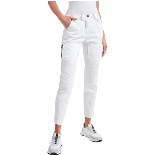 Cropped Trousers , female, Sizes: 3XL, L, 2XL, XL - aeronautica militare - Modalova