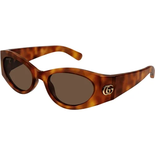 Havana/ Sunglasses Gg1401S , female, Sizes: 53 MM - Gucci - Modalova