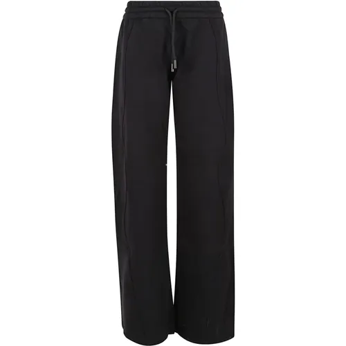 Schwarze Runde Sweatpant , Damen, Größe: M - Off White - Modalova