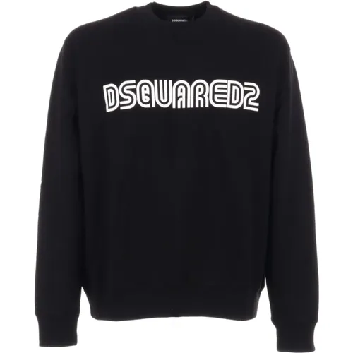 Herren Baumwoll-Sweatshirt , Herren, Größe: M - Dsquared2 - Modalova