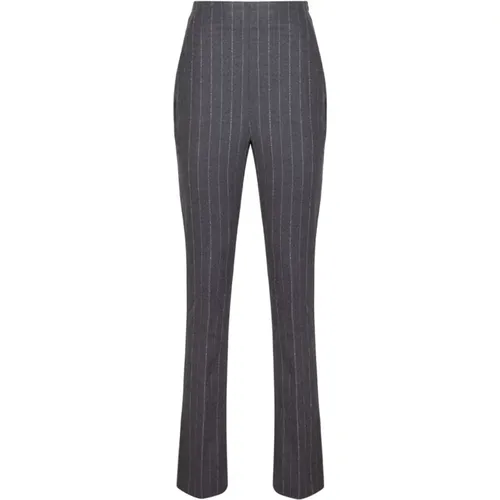 Grey Pinstripes Palazzo Pants , female, Sizes: S, XS, M - Genny - Modalova