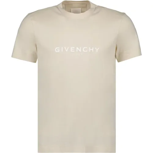 Logo Print Rundhals T-shirt , Herren, Größe: L - Givenchy - Modalova