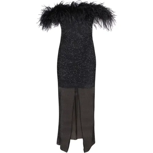 Feathered Dress Elegance Edgy , female, Sizes: XS - Self Portrait - Modalova