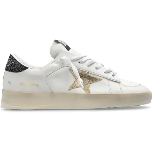 Weißes Gold Stardan Sneakers , Damen, Größe: 36 EU - Golden Goose - Modalova