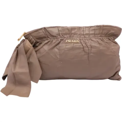 Pre-owned Leather clutches , female, Sizes: ONE SIZE - Prada Vintage - Modalova