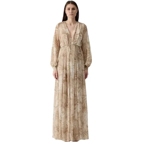 Palm Print Maxi Dress , female, Sizes: XS - Ermanno Scervino - Modalova