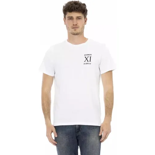 Weies Elegantes T-Shirt mit Frontdruck , Herren, Größe: L - Bikkembergs - Modalova