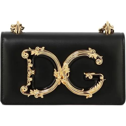 Leder Crossbody Tasche - Dolce & Gabbana - Modalova