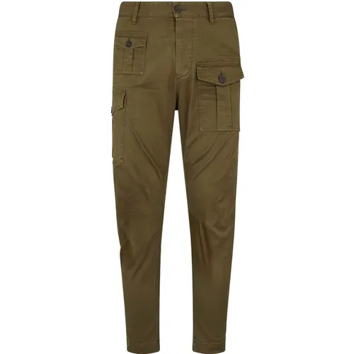 Cotton Cargo Trousers , male, Sizes: L, M - Dsquared2 - Modalova