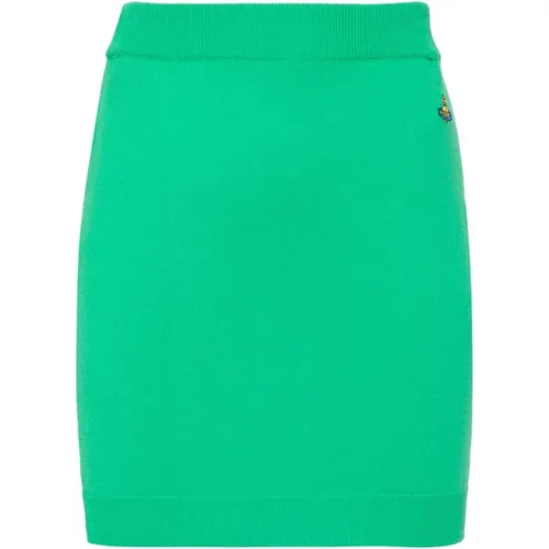 Knit Skirt with Orb Logo , female, Sizes: L, M - Vivienne Westwood - Modalova