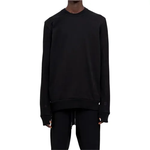 Schwarzer Crewneck Sweatshirt mit Signatur-Detail , Herren, Größe: M - Boris Bidjan Saberi - Modalova