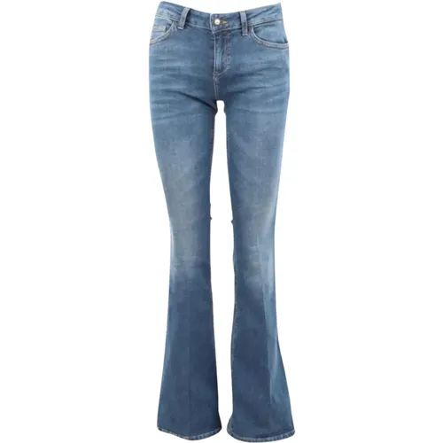 Bootcut-Jeans mit niedriger Taille aus Baumwolle , Damen, Größe: W25 - Liu Jo - Modalova