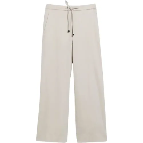 Floria Wollflanell Elastische Taille Hose , Damen, Größe: 2XS - Max Mara - Modalova