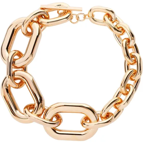 Gold Link Neck Choker , female, Sizes: ONE SIZE - Paco Rabanne - Modalova