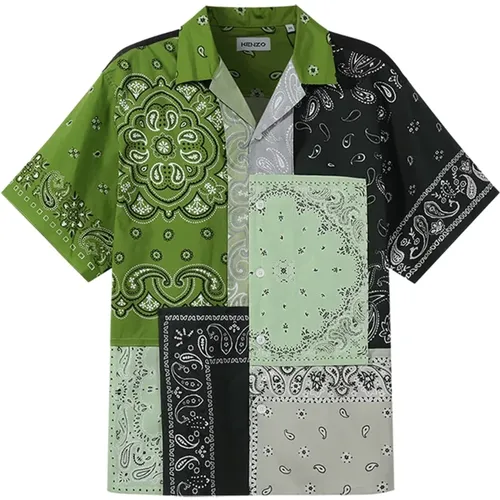Cotton Short Sleeve Shirt , male, Sizes: XS - Kenzo - Modalova