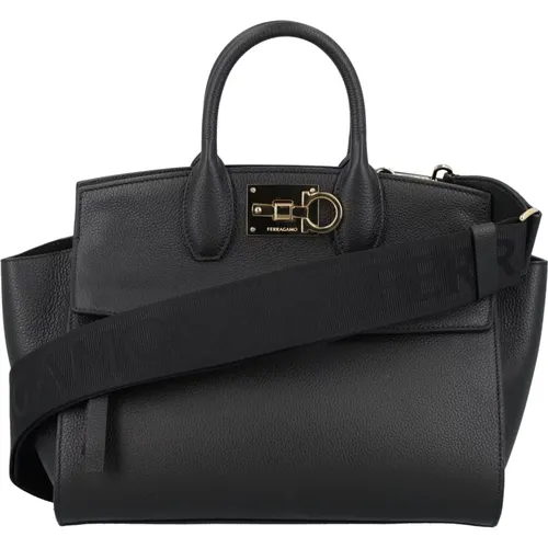 Women's Bags Handbag Nero || Nero || Nero Ss24 , female, Sizes: ONE SIZE - Salvatore Ferragamo - Modalova