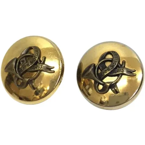 Pre-owned Metal earrings , female, Sizes: ONE SIZE - Hermès Vintage - Modalova