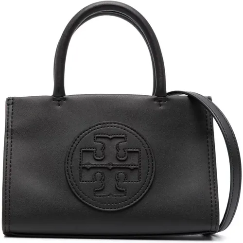 Schwarze Lederhandtasche mit Magnechem Verschluss , Damen, Größe: ONE Size - TORY BURCH - Modalova