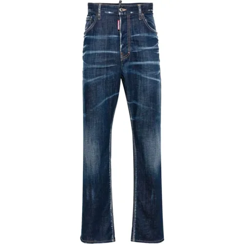 Blaue Skinny Jeans Klassisches Design,Blaue Skinny Jeans aus Stretch-Baumwolle - Dsquared2 - Modalova