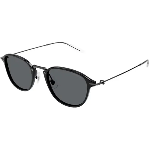 Grey Sunglasses Mb0155S 008 , male, Sizes: 51 MM - Montblanc - Modalova