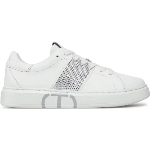 Strass und Oval T Sneakers , Herren, Größe: 37 EU - Twinset - Modalova