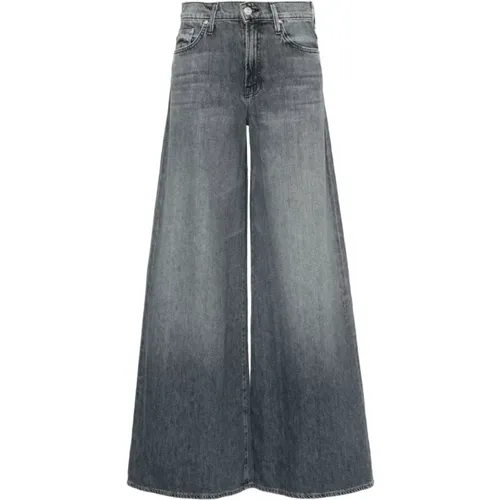 Grey Wide Leg Denim Jeans , female, Sizes: W26, W24, W28 - Mother - Modalova
