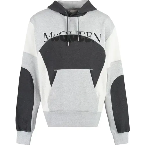 Gerippte Baumwollkapuzenjacke , Herren, Größe: M - alexander mcqueen - Modalova