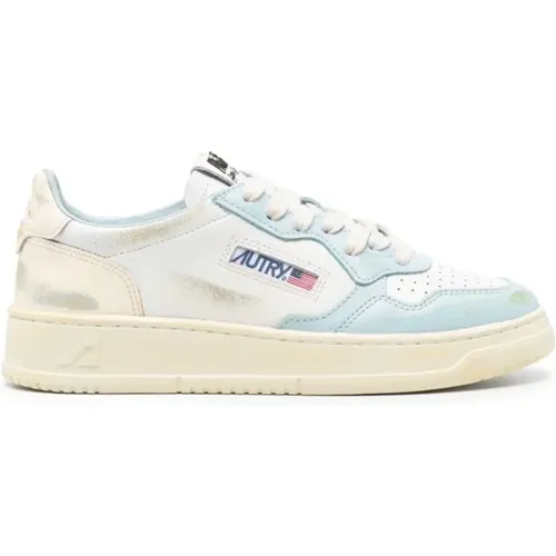 Handcrafted Vintage Low Top Sneakers , female, Sizes: 5 UK, 7 UK, 3 UK, 6 UK, 4 UK - Autry - Modalova