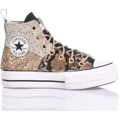 Handgemachte Champagner Gold Sneakers , Damen, Größe: 41 EU - Converse - Modalova