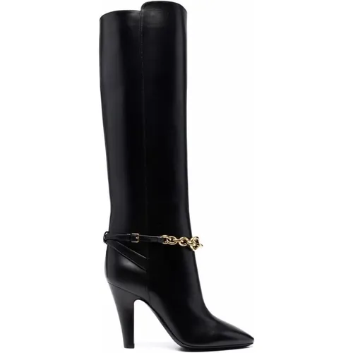 Leather Boots , female, Sizes: 5 1/2 UK, 5 UK - Saint Laurent - Modalova