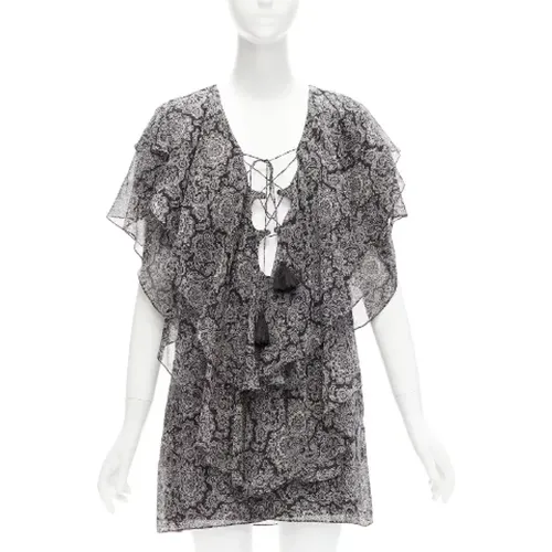 Pre-owned Silk dresses , female, Sizes: 3XL/4XL - Yves Saint Laurent Vintage - Modalova