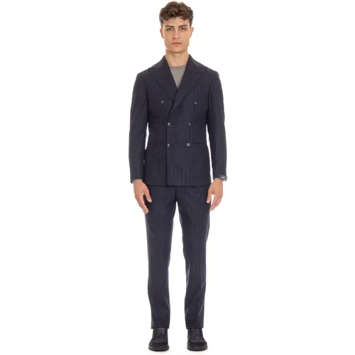 Double-Breasted Suit Dress , male, Sizes: M, L - Barba - Modalova