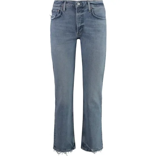 Jeans mit ausgefranstem Saum und Logo - Agolde - Modalova