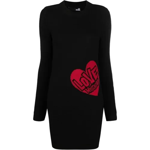 Casual Schwarzes Midi Kleid - Love Moschino - Modalova