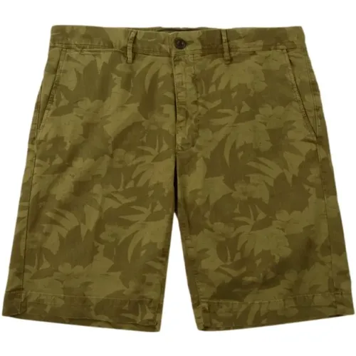 Grüne Bedruckte Bermuda Shorts - Incotex - Modalova