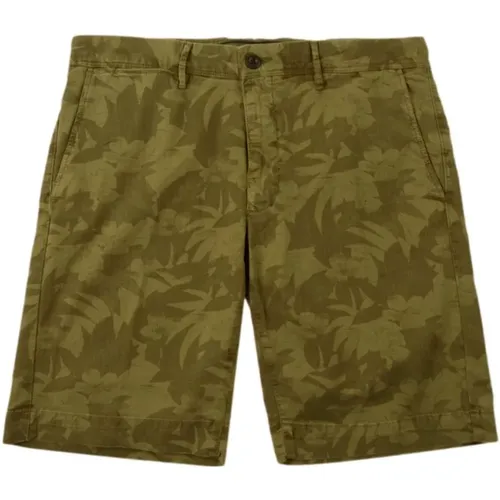 Grüne Bedruckte Bermuda Shorts , Herren, Größe: W31 - Incotex - Modalova