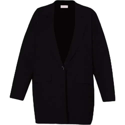 Schwarzer Offener Strickblazer , Damen, Größe: M - Liu Jo - Modalova