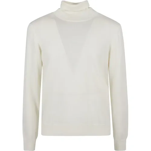 Herrenbekleidung Sweatshirts Creme Aw24 , Herren, Größe: L - Tagliatore - Modalova